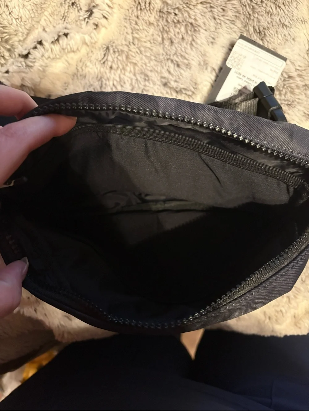 Fabletics Black Camo Belt Bag